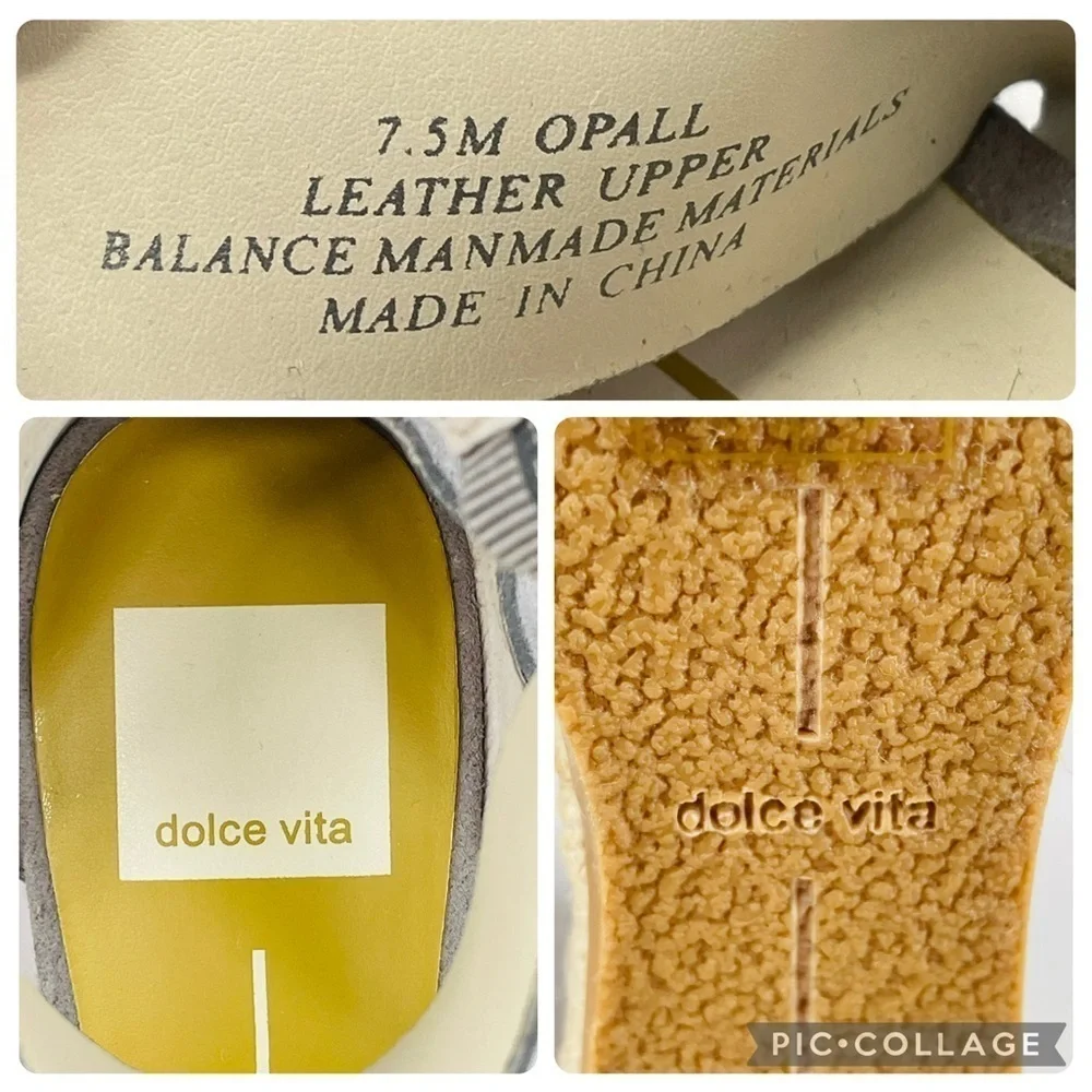 Dolce Vita Suede Creamy Grey Rope Platform Espadrille Wedge Sandals - Sz 7.5